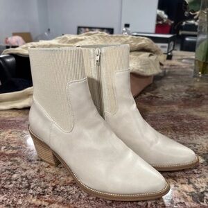 Dolce Vita Ivory Ankle Boots